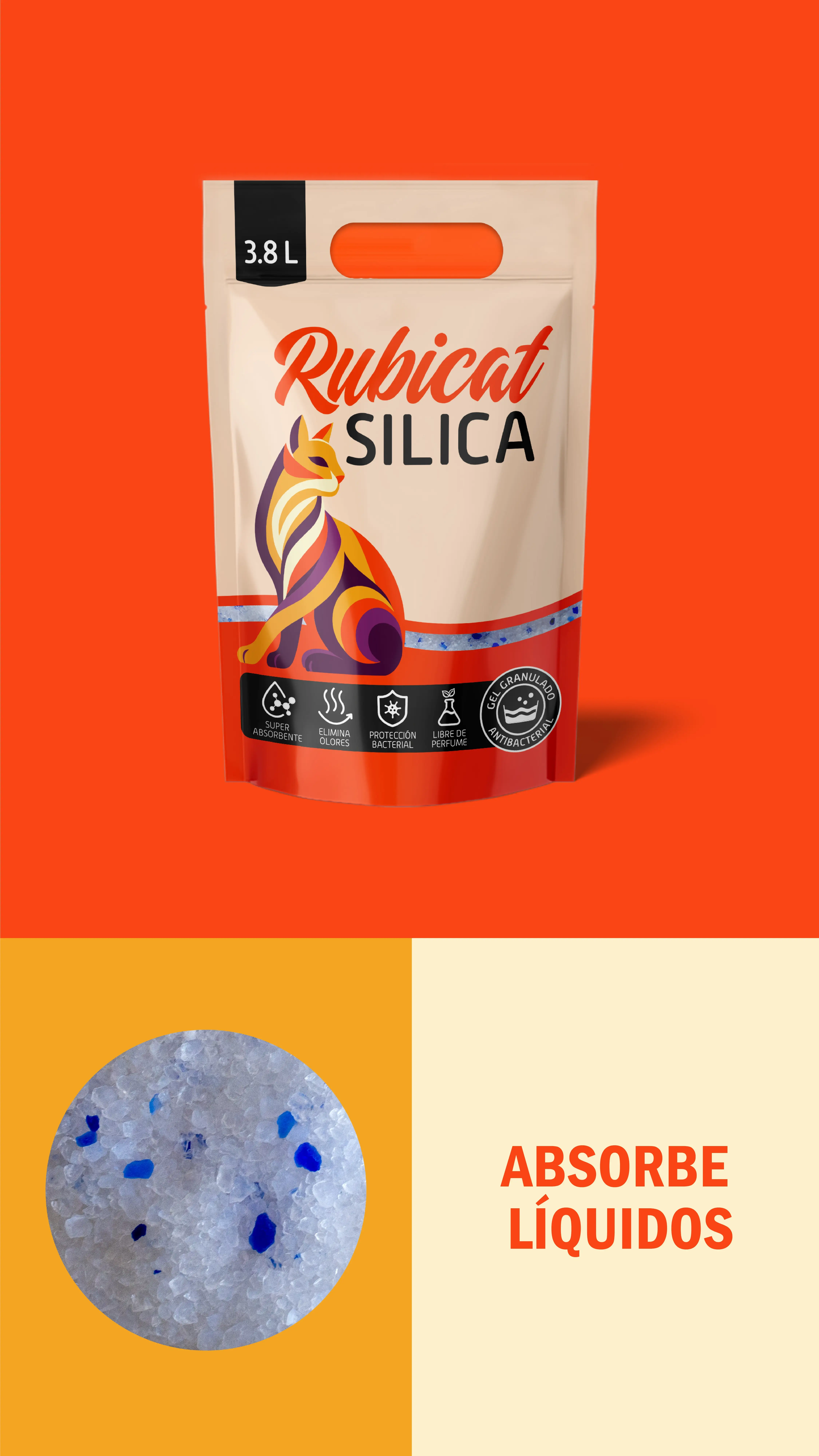 Rubicat Silica — Arena de sílica clásica 3.8L